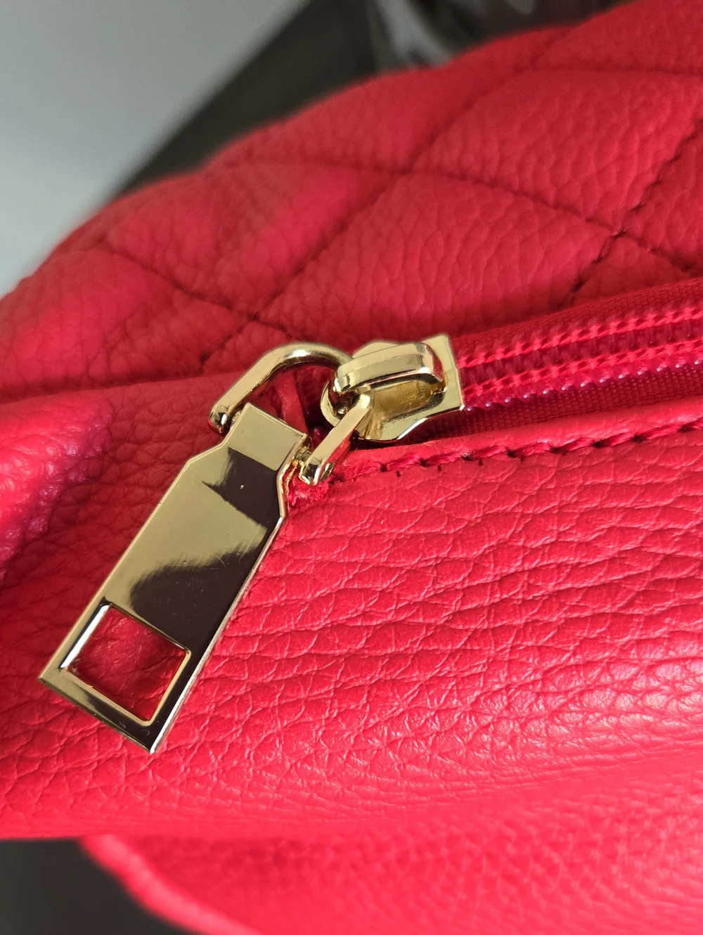 Marc New York Quilted Coral-Red Crossbody Belt Bag